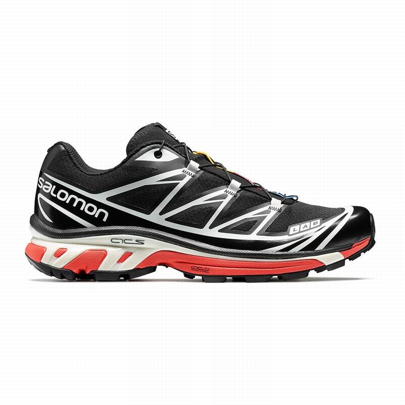 Salomon Israel XT-6 - Mens Trail Running Shoes - Black/Red (HKIT-84715)